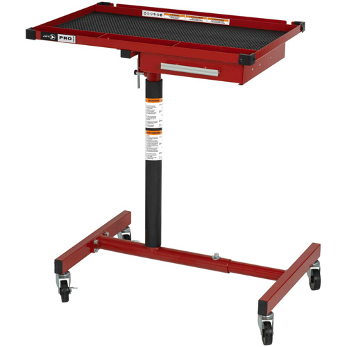 Plateau &agrave; outils pour sous le capot &agrave; hauteur ajustable JUHT-220S, 1 tiroirs, 19-7/8" lo x 28-3/4" la x 47-3/4" h, Noir/Rouge Ontario Safety Products