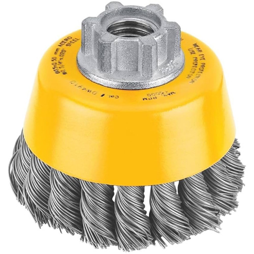 Brosse boisseau en fil de carbone torsad&eacute; &agrave; haute performance, 3" dia. x 5/8"-11 arbre Ontario Safety Products