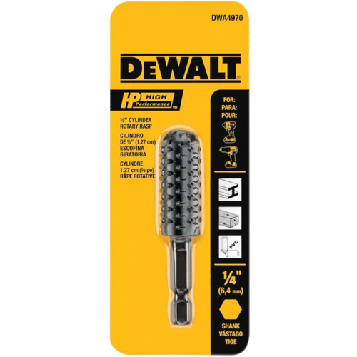 High Performance 1/2" Cylinder Rotary Rasp with 1/4" Hex Shank Ontario Safety Products