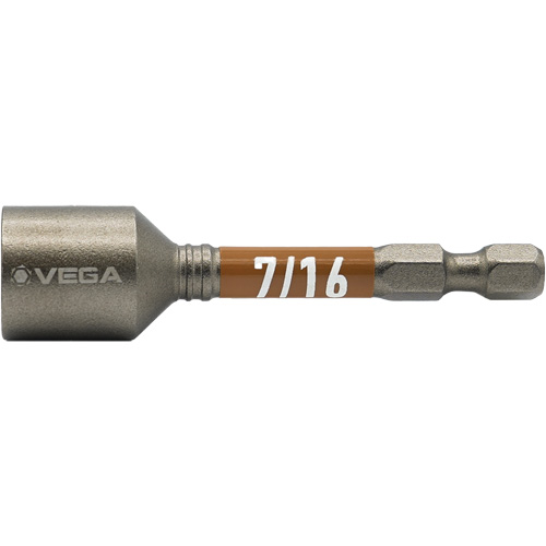 Impactech&reg; Nut Driver, 7/16" Tip, 1/4" Drive, 2-9/16" L, Magnetic Ontario Safety Products