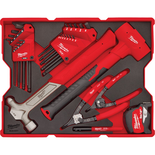 Jeu de cl&eacute;s hexagonales et marteaux avec plateau pour tiroirs PACKOUT Ontario Safety Products