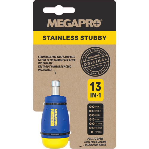 Tournevis court 13-en-1, 4-1/2" lo, Prise Plastique Ontario Safety Products