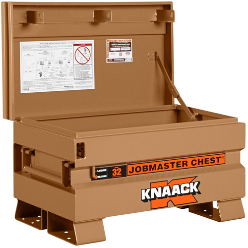 Coffre de chantier mod&egrave;le 32 avec cadenas, 32" x 19" x 19", Acier, Havane Ontario Safety Products