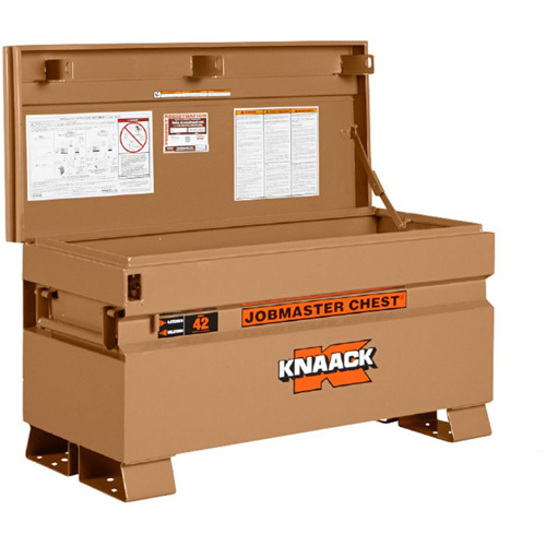 Coffre de chantier mod&egrave;le 42 avec cadenas, 42" x 19" x 23-3/8", Acier, Havane Ontario Safety Products