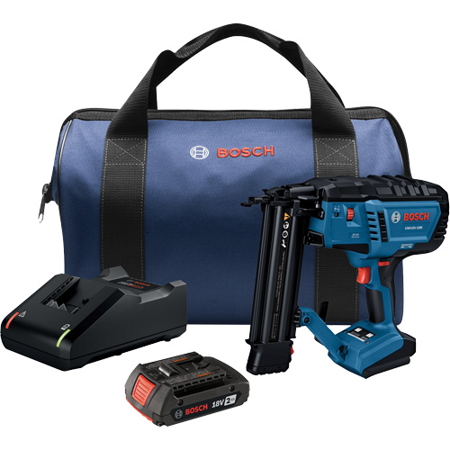 Brushless 18-Gauge Brad Nailer Kit with Standard Power Battery, 18 V, Lithium-Ion Ontario Safety Products