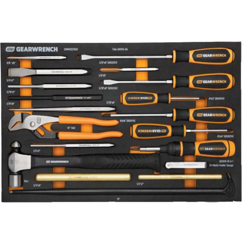 Jeu de tournevis & outils de frappe dans un plateau de rangement en mousse Ontario Safety Products
