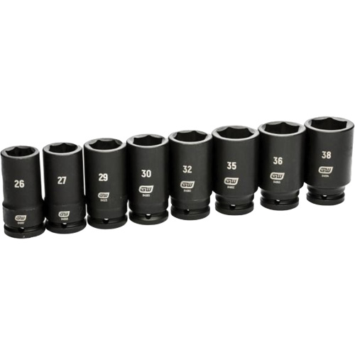 Jeu de douilles SAE &agrave; 6 pans, 8 Mcx, Chocs, Prise de 3/4", Profond Ontario Safety Products