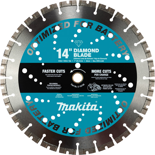 General Purpose Thin Kerf Diamond Blade, 14", Brick/Concrete/Stone Use Ontario Safety Products
