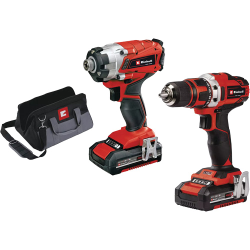 Ensemble perceuse 1/2” et cl&eacute; &agrave; chocs 1/4” sans fil, 18 V Ontario Safety Products