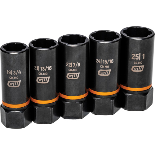 Jeu de douilles d'extraction Bolt Biter, 5 Mcx, Chocs, Prise de 1/2", Profond Ontario Safety Products
