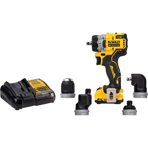 Ensemble perceuse/visseuse sans fil et sans balai XTREME 5-en-1, Lithium-ion, 12 V, Mandrin 3/8" Ontario Safety Products