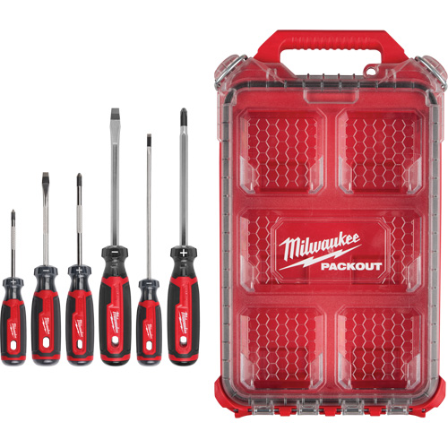 Ensemble de tournevis &agrave; prise coussin&eacute;e avec organisateur compact &agrave; profil bas PACKOUT, 6 m Ontario Safety Products