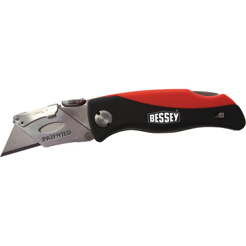 Folding Utility Knife, 2-3/8" Blade, Plastic/Cushion Handle Ontario Safety Products