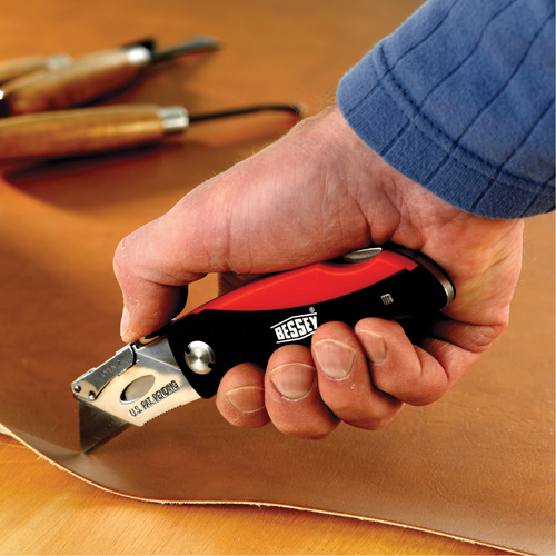 Folding Utility Knife, 2-3/8" Blade, Plastic/Cushion Handle Ontario Safety Products