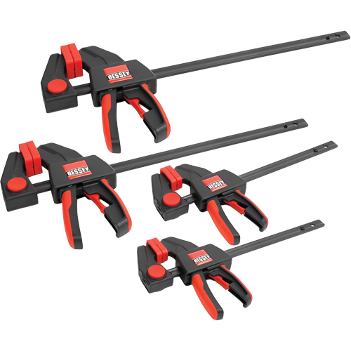 Ensemble de serre-joints &agrave; g&acirc;chette, moyen et grand formats (4 pi&egrave;ces), 12" (304,8 mm)/6" (152,4 mm) Ontario Safety Products