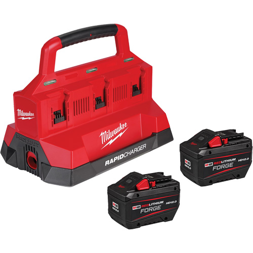 Ensemble de d&eacute;marrage M18 Forge avec 2 bloc-piles et chargeur rapide &agrave; six baies, Lithium-ion, 18 V, 12 Ah Ontario Safety Products