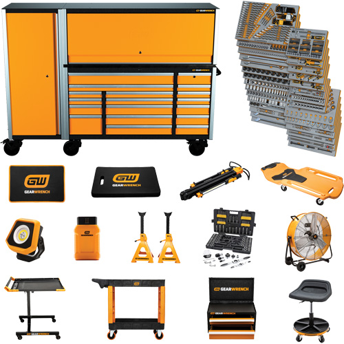 MEGAMOD Mechanics Tool Set in Premium Modular Foam Trays with Tool Storage & Shop Equipment, 1629 Pieces Ontario Safety Products