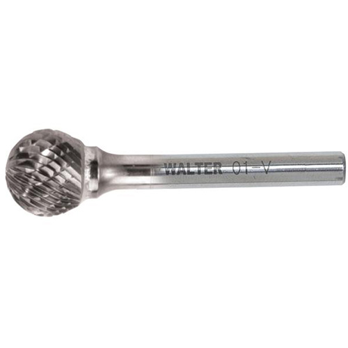 Double Cut Ball Nose Burr, SD-42, 1/8" Dia., 1/8" Shank, 1/8" Depth of Cut Ontario Safety Products