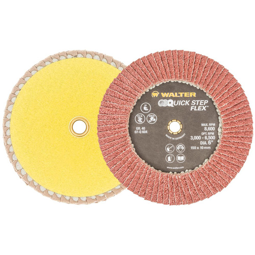 Disque &agrave; lamelles QUICK-STEP FLEX, 6" x Type 29, Grain 40, Oxyde d'aluminium Ontario Safety Products