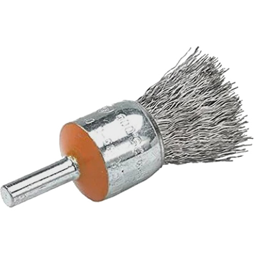 Brosses mont&eacute;es &agrave; fils cr&ecirc;p&eacute;s, 1/2", Fils 0,02", Tige 1/4" Ontario Safety Products