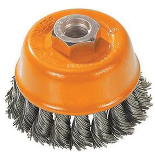 Brosse &agrave; fils nou&eacute;s torsad&eacute;s, 3" dia. x M10x1,25 arbre Ontario Safety Products