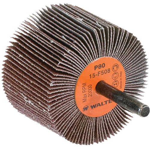 Flap Wheels-Coolcut Flap Wheels, Aluminum Oxide, 80 Grit, 2-1/2" x 1-1/2" x 1/4" Ontario Safety Products