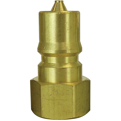 Hydraulic Quick Coupler Plug, 1" Dia., Brass Ontario Safety Products
