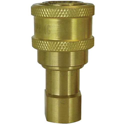 Hydraulic Quick Coupler - Brass Manual Coupler, Brass/Stainless Steel Ontario Safety Products