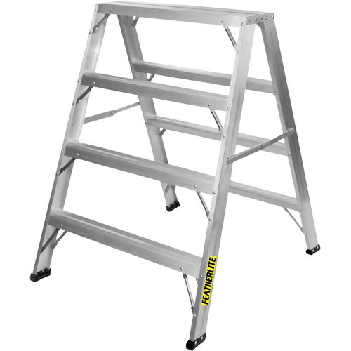 Industrial-Duty Sawhorse, 4' H x 34.6875" W x 39.50" D, 300 lbs. Capacity, Aluminum Ontario Safety Products