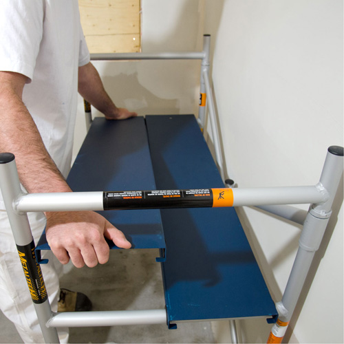 Mobile Work Scaffolding - Mini Scaffoldings, Aluminum Frame, 42" D x 48-1/2" H Ontario Safety Products