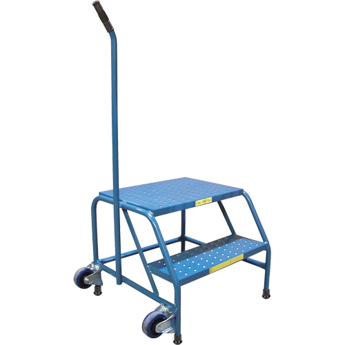 Escabeaux roulants Tilt-N-Roll, 2 marche(s), 24" l x 29" la x 19" h, Capacit&eacute; 300 lb Ontario Safety Products