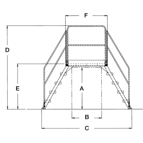 &eacute;chelles de liaison, 79 " Port&eacute;e hors tout, 40" ha x 36" p, 24" Largeur de la marche Ontario Safety Products