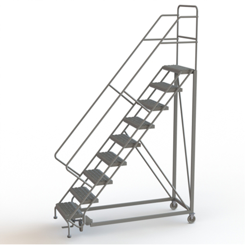 &eacute;chelles en angle de s&eacute;curit&eacute;, 9 marches, Stri&eacute;, Inclinaison 50°, Hauteur 90" Ontario Safety Products