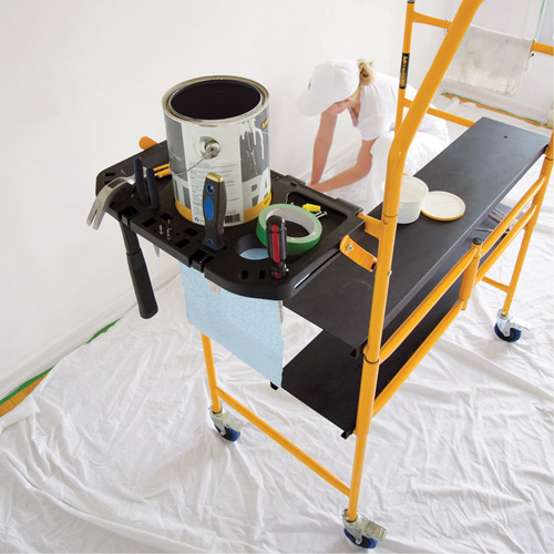 Jobsite Series 4' Safety Rail & Tool Shelf Scaffold Kit, Steel Frame, 49-1/2" D x 57-3/4" H Ontario Safety Products