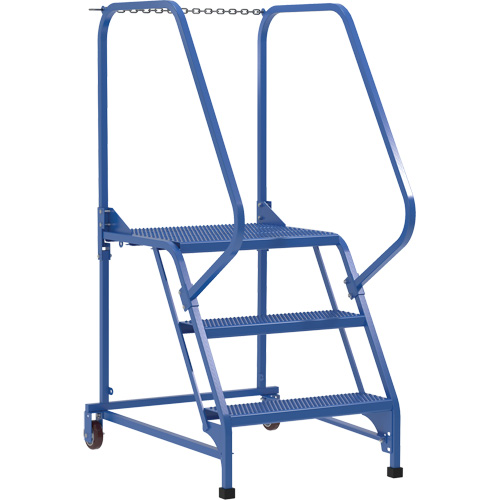 Maintenance Ladder, 3 Steps, 23-9/16" Step Width, 30" Platform Height, Steel Ontario Safety Products