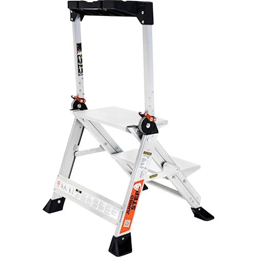 Jumbo Step Ladder, 1.5', Aluminum, 375 lbs. Capacity, Type 1AA Ontario Safety Products