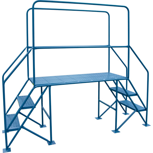 Crossover Ladder, 35-1/2" Overall Span, 31-1/2" H x 22" D, 22" Step Width Ontario Safety Products