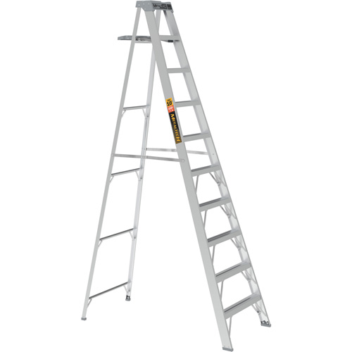 Step Ladder with Paint Tray, 10', Aluminum, 225 lbs. Capacity, Type 2 Ontario Safety Products