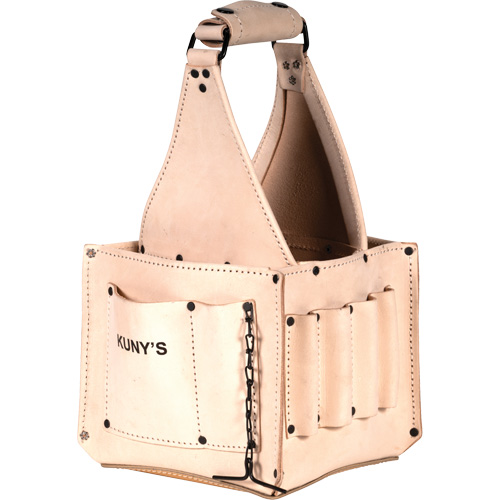 Porte-outils pour &eacute;lectricien et travaux d'entretien, Cuir, 17 pochettes, Beige Ontario Safety Products