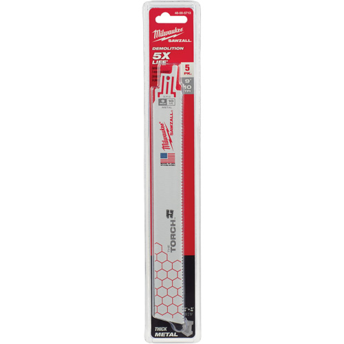 The Torch Sawzall&reg; Blades, Bi-Metal, 10 TPI, 9" L x 1" W Ontario Safety Products