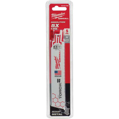 The Torch Sawzall&reg; Blades, Bi-Metal, 14 TPI, 6" L x 1" W Ontario Safety Products