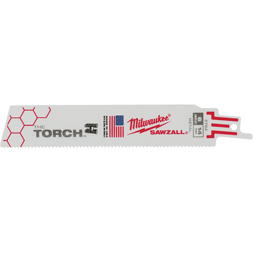 The Torch Sawzall&reg; Blades, Bi-Metal, 14 TPI, 6" L x 1" W Ontario Safety Products