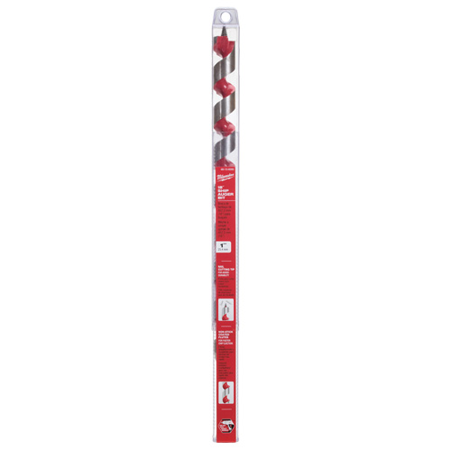 Ship Auger Drill Bit, 1" Diameter, 15" Flute, 7/16" Hex Shank Ontario Safety Products