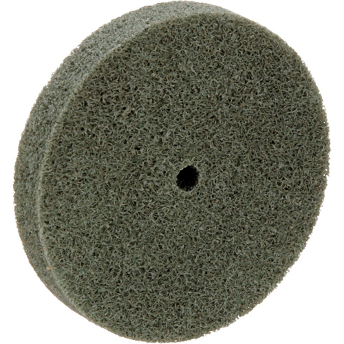 Meule homog&egrave;ne &agrave; faible densit&eacute; de s&eacute;rie 500 Standard Abrasives, 3" x 1/2", Arbre de 1/4", Grain de Moyen, Oxyde d'aluminium Ontario Safety Products