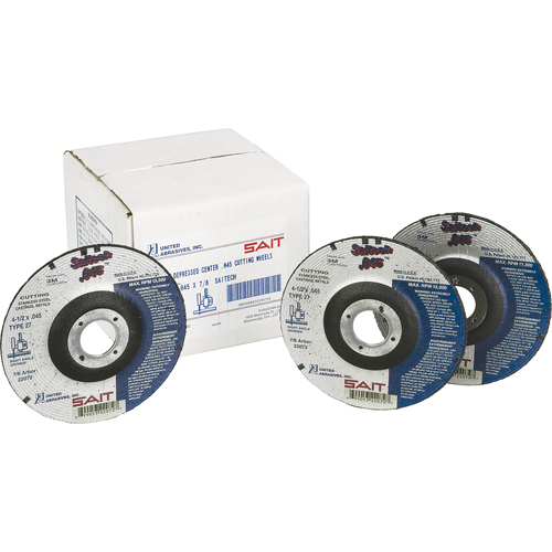 Meule &agrave; tronçonner, 4-1/2" x 0,045", Arbre de 7/8", Type 27, Oxyde d'aluminium/C&eacute;ramique, 13500 Tr/min Ontario Safety Products