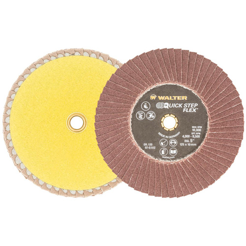 QUICK-STEP FLEX Flap Disc, 5" x Type 29, 120 Grit, Aluminum Oxide Ontario Safety Products