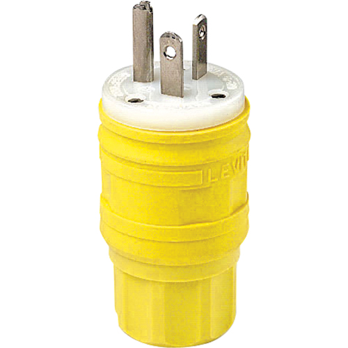 Wetguard Watertight Straight Blade Plug, Plastic, 20 A, 250 V Ontario Safety Products