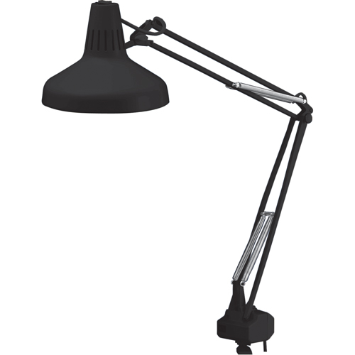 Heavy-duty Combination Task Light, 22/60 W, Fluorescent/Incandescent, 45" Neck, Black Ontario Safety Products