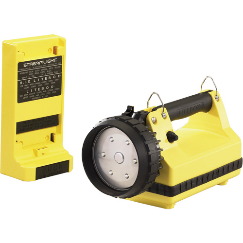 E-Flood&reg; LiteBox&reg; Lantern with Vehicle Mount System, LED, 615 Lumens, 8 Hrs. Run Time, Rechargeable Batteries, Included Ontario Safety Products
