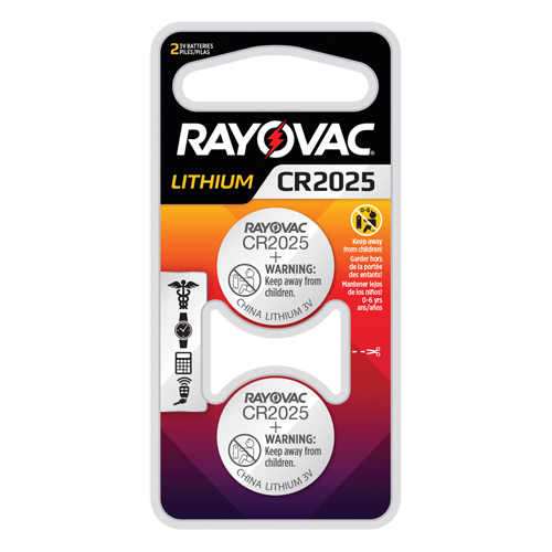CR2025 Lithium Coin Cell Batteries, 3 V Ontario Safety Products